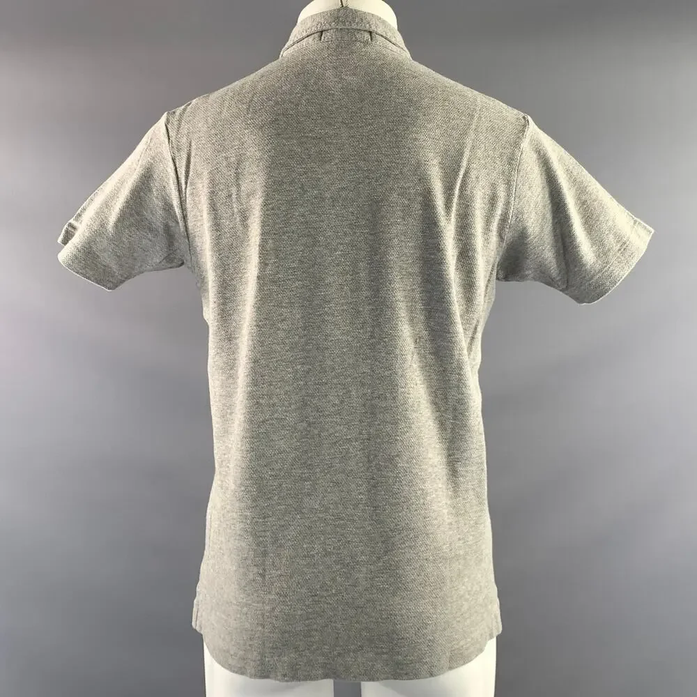 RALPH LAUREN Size M Grey Cotton Polo Short Sleeve Shirt